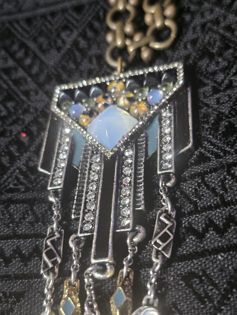 LULU FROST Citadel Two Tone Fringe Necklace.